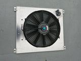 GPI 3 Row Aluminum Radiator & Shroud Fan For Ford Falcon XY/XW 302/250 V8/L6 AT/MT 1969-1972 AT 1969 1970 1971 1972