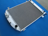 GPI 62MM 3ROW All Aluminum Radiator &FAN FOR 1932 FORD HI-BOY Grill Shells CHEVY ENGINE