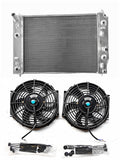 GPI Aluminum Radiator & two fans For 2005-2013 Chevy Corvette Z06 C6 V8 Saab 9-7x Double Oilcooler  2005 2006 2007 2008 2009 2010 2011 2012 2013