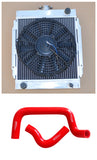 GPI 3 row aluminum radiator & HOSE & FAN FOR datsun 1200 manual 1970 1971 1972 1973 1974 1975 1976