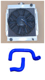 GPI 3 row aluminum radiator & HOSE & FAN FOR datsun 1200 manual 1970 1971 1972 1973 1974 1975 1976