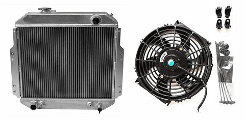 GPI Aluminum Radiator +Fan Fits 1988-1992  Nissan Forklift A10-A25,H20,OEM#2146090H10  1988 1989 1990 1991 1992