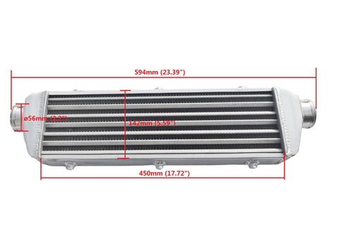 GPI Aluminum Performance Front Mount Turbo Intercooler Delta Fin Core size: 450 x140x50mm Inlet/Outlet:  2.2''