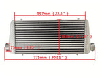 GPI 30" x 12" x 3" FMIC Aluminum Turbo Intercooler Universal 76mm 3" Inlet/Outlet