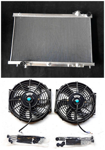 Aluminum Racing Radiator & Fans For 2003-2007 INFINITI G35 G 35 3.5L Coupe Sedan 2003 2004 2005 2006