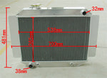 GPI 3ROW Aluminum RADIATOR +fan for Holden Kingwood Torana HG HQ HJ HX HZ V8 253 308