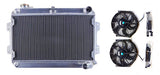 3core ALUMINUM RADIATOR&Fans FOR 1979-1985 MAZDA RX7 SERIES 1 2 3 S1 S2 S3 SA/FB MT  1979 1980 1981 1982 1983 1984 1985