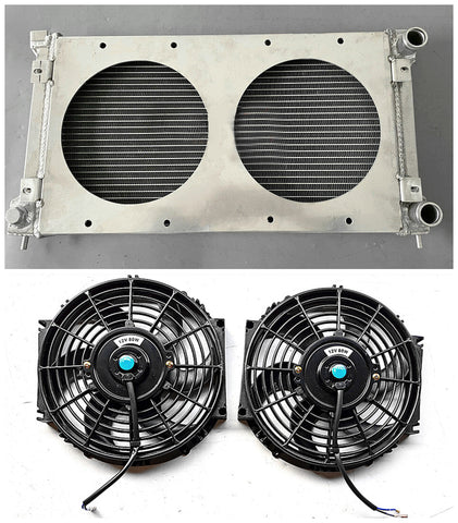 GPI Aluminum Radiator & Shroud & fans for VW GOLF GTI/JETTA GLI/Scirocco/Rabbit/Cabriolet 8V/16V 1980-1992 1980 1981 1982 1983 1984 1985 1986 1987 1988 1989 1990 1991 1992