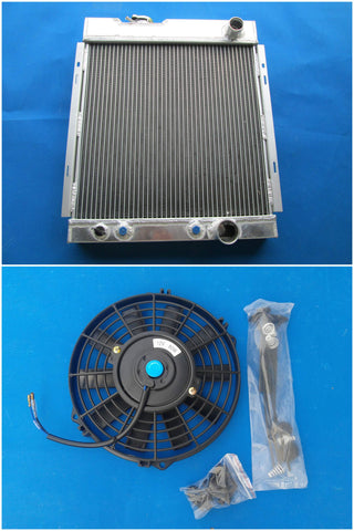 GPI 3 ROW 56mm Aluminum Radiator & FAN for 1964-1966 Ford MUSTANG V8 289 302 WINDSOR  1964 1965 1966