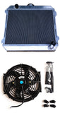 GPI 3 ROW aluminum radiator  +Fan for Nissan Datsun STANZA 510 610 710 720 L20B manual  1975-1979  1975 1976 1977 1978 1979