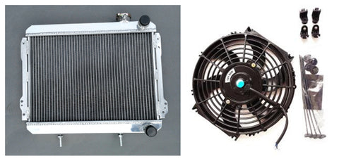 GPI Aluminum Radiator & fan FOR  1979-1983 TOYOTA Corolla AE71 AE72 FA/32/AT 80  1979 1980 1981 1982 1983