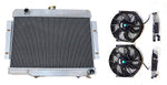 GPI Aluminum alloy Radiator/Conversion +FANS for 1972-1986 Jeep CJ,CJ5,CJ7 V8 Chevy Engine 1972 1973 1974 1975 1976 1977 1978 1979 1980 1981 1982 1983 1984 1985 1986