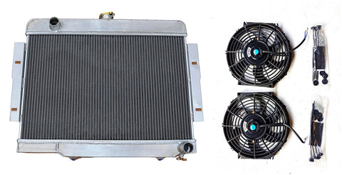 GPI Aluminum alloy Radiator/Conversion +FANS for 1972-1986 Jeep CJ,CJ5,CJ7 V8 Chevy Engine 1972 1973 1974 1975 1976 1977 1978 1979 1980 1981 1982 1983 1984 1985 1986