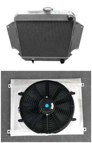 GPI Aluminum Radiator & Shroud Fan For 1980-1998  Suzuki Sierra/Jimny/Samurai/JA51 SJ 413/SJ413 G13 1.3L 1980 1981 1982 1983 1984 1985 1986 1987 1988 1989 1990 1991 1992 1993 1994 1995 1996 1997 1998