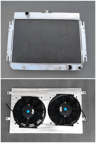 GPI Aluminum Radiator &Shroud+Fan For 1964-1967 Chevy Chevelle/ El Camino 1964 1965 1966 1967 1963 1968