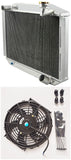 GPI 56mm up to 700HP aluminum radiator & FAN FOR 1955-1960 chevy corvette 350 V8 M/T 1955 1956 1957 1958 1959 1960