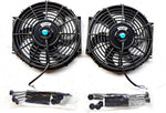 GPI Air to Water Intercooler Aluminum Liquid Heat Exchanger RACING & fans Overall Size: 23.5x6.75x2.75(end-tank) inch