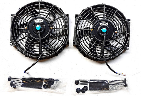 GPI 2x12" inch Universal Electric Radiator Intercooler COOLING Fan &mounting kit new