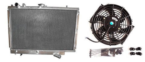 GPI Aluminum Radiator for Mazda 323 GTX GTR FORD TX3 Familia Protegé 1989-1994 1989 1990 1991 1992 1993 1994 &FAN