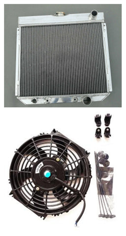 GPI Aluminum  Radiator+ fan For 1967-1969 Ford Mustang/Torino/Ltd V8/Country 1967 1968 1969 1967