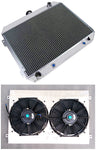 GPI Aluminum Radiator  & Shroud &Fans  FOR 1968-1974 Dodge Charger Challenger 6.3L-7.2L 383-440ci V8 1968 1969 1970 1971 1972 1973 1974