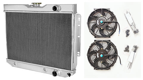 GPI Aluminum Radiator & FANS FOR  1959 1960 1961 1962 1963 Chevy Impala/Bel Air /Biscayne 1960-1965 1960 1961 1962 1963 1964 1965