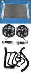 GPI 52mm 3 core Aluminum Radiator & Fans & hose For Holden Commodore VT VX V6 3.8L PETROL 1997-2002 AT MT  1997 1998 1999 2000 2001 2002