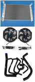 GPI 52mm 3 core Aluminum Radiator & Fans & hose For Holden Commodore VT VX V6 3.8L PETROL 1997-2002 AT MT  1997 1998 1999 2000 2001 2002