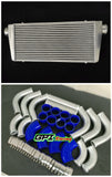 GPI Universal 300x600x76mm intercooler + 3" aluminium piping+blue Silicone Hose kit