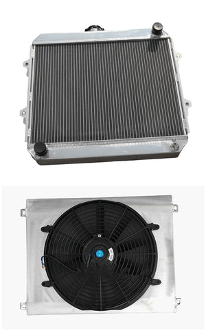 GPI Aluminum Radiator+shroud + Fan For Toyota Hilux RN85 YN85 22R 2.4L Petrol MT 1991-1997 1991 1992 1993 1994 1995 1996 1997