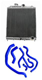 GPI 3row Aluminum Radiator & hose  for 1992-2000 Honda Civic EK EG D15 D16 B16 B18 28mm pipe MT 1992 1993 1994 1995 1996 1997 1998 1999 2000