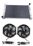 GPI aluminum radiator & 2 × FANS for Holden VT VX HSV Commodore V8 GEN3 LS1 5.7L