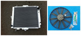 Aluminum Radiator & FAN for Toyota Landcruiser HDJ78 HDJ79 HZJ78 HZJ79 1HZ 4.2L 2001-2007 2001 2002 2003 2004 2005 2006 2007