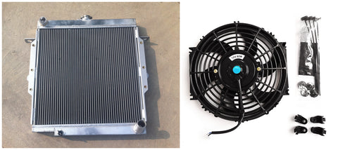 GPI Aluminum Radiator  &FAN for 1990-2001 Toyota Land Cruiser Landcruiser 75 Serie HZJ75 1990 1991 1992 1993 1994 1995 1996 1997 1998 1999 2000 2001