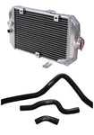 GPI ATV aluminum radiator+ HOSE+ Fan For 2001-2005 Yamaha 660R Raptor 660 YFM660R YFM 660 R  2001 2002 2003 2004 2005
