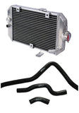 GPI ATV aluminum radiator+ HOSE+ Fan For 2001-2005 Yamaha 660R Raptor 660 YFM660R YFM 660 R  2001 2002 2003 2004 2005