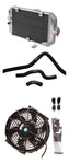 GPI ATV aluminum radiator+ HOSE+ Fan For 2001-2005 Yamaha 660R Raptor 660 YFM660R YFM 660 R  2001 2002 2003 2004 2005