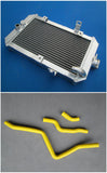 GPI ATV aluminum radiator+ HOSE+ Fan For 2001-2005 Yamaha 660R Raptor 660 YFM660R YFM 660 R  2001 2002 2003 2004 2005