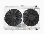 GPI 52MM aluminum radiator & shroud & ２× FANS for Nissan 180SX S13 CA18DET CA18 1.8L Turbo 1988-1994 1988 1989 1990 1991 1992 1993 1994