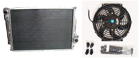 GPI Aluminum Radiator +FAN fit 1999-2007 BMW E46 M3 330D 328 Ci 323 Ci 320 Ci 318 i MT  1999 2000 2001 2002 2003 2004 2005 2006 2007